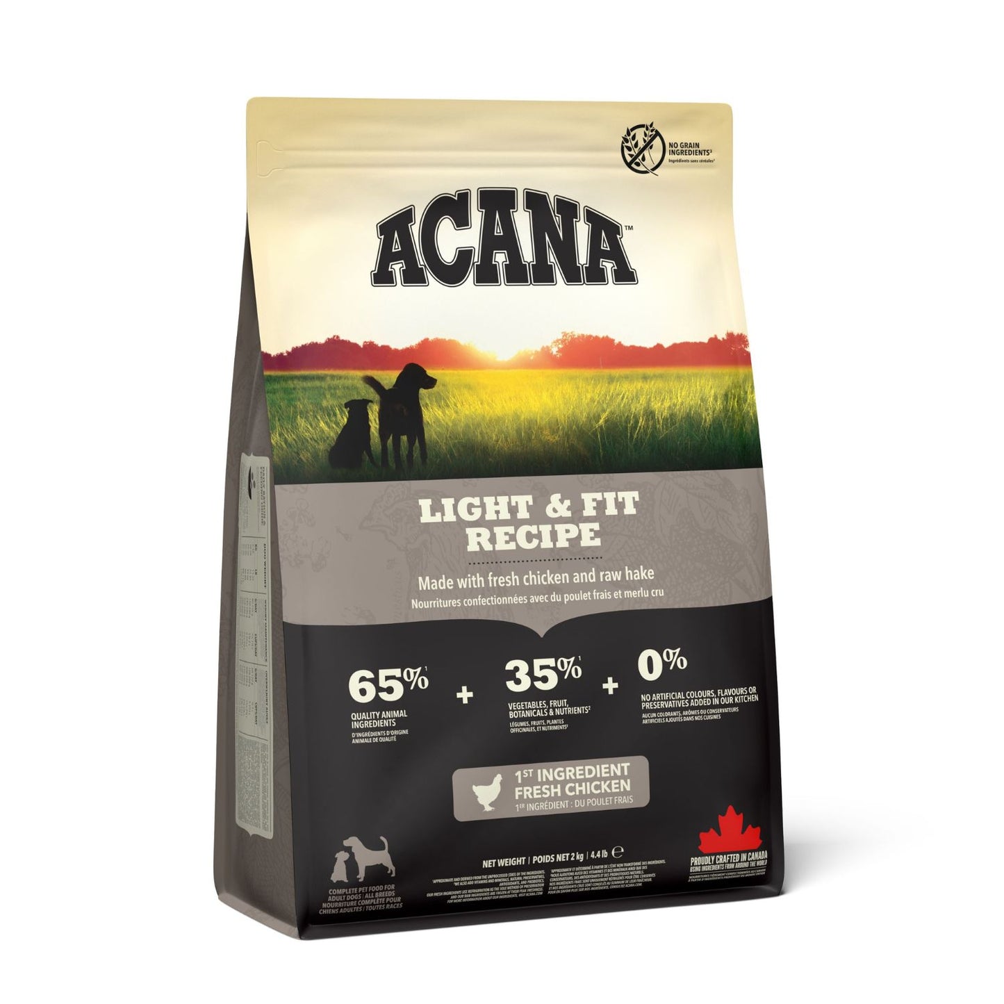 ACANA Light & Fit, Hrana Uscata pentru Caini Adult, Toate Taliile, cu Pui, Curcan si Peste, Controlul Greutatii, Fara Cereale, 2kg / 11.4kg