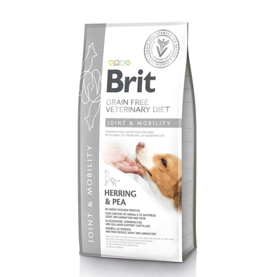Brit Veterinary Diet Joint & Mobility, Hrana Uscata pentru Caini, Sustinere Articulatii si Mobilitate, cu Hering si Mazare, 2kg / 12kg