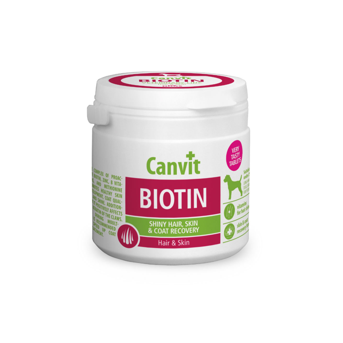 Canvit Biotin - Complex pentru Blana Stralucitoare si Piele Sanatoasa, pentru Caini Tale Mica / Medie (< 25 kg), 100g / 230g