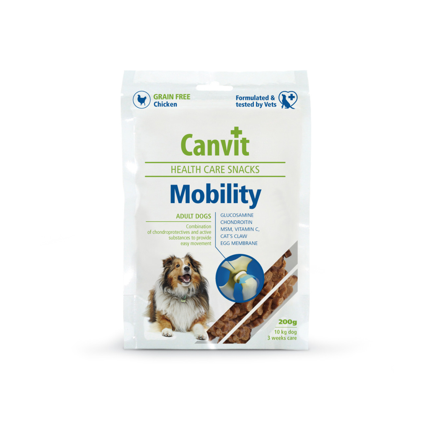 Canvit Mobility Snacks - Recompense Functionale pentru Articulatii cu Pui, Grain Free, 200g