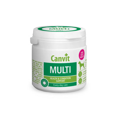 Canvit Multi Caini - Complex de 13 Vitamine si Lecitina pentru Sanatate Zilnica si Imunitate, 100g