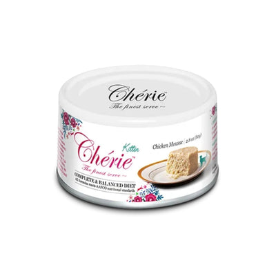 Cherie Kitten Cat, Hrana Umeda Mousse pentru Pisici Junior, cu Pui, Fara Cereale, 80g