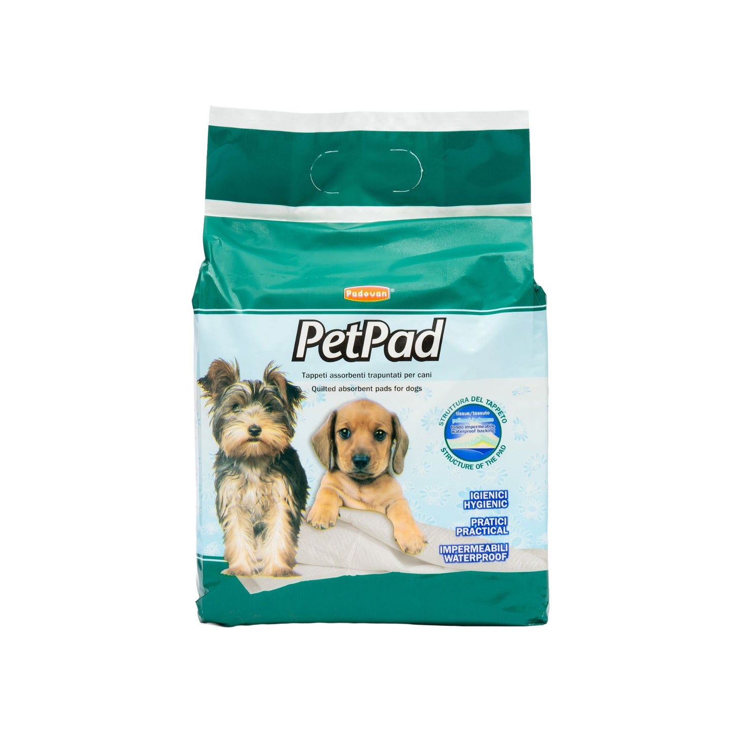 Covorase absorbante pentru caini Padovan Pet Pad, 60x60cm, 10 buc / 40 buc