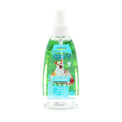Croci Gill's Dental, Spray Dentar pentru Caini si Pisici, Anti-Tartru si Respiratie Proaspata, 100ml