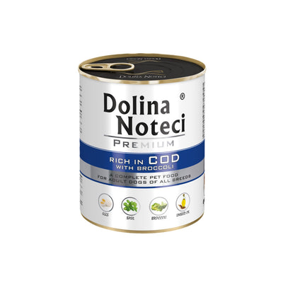 Dolina Noteci Premium Hrana Umeda pentru Caini, cu Cod si Broccoli, Fara Cereale, 800g