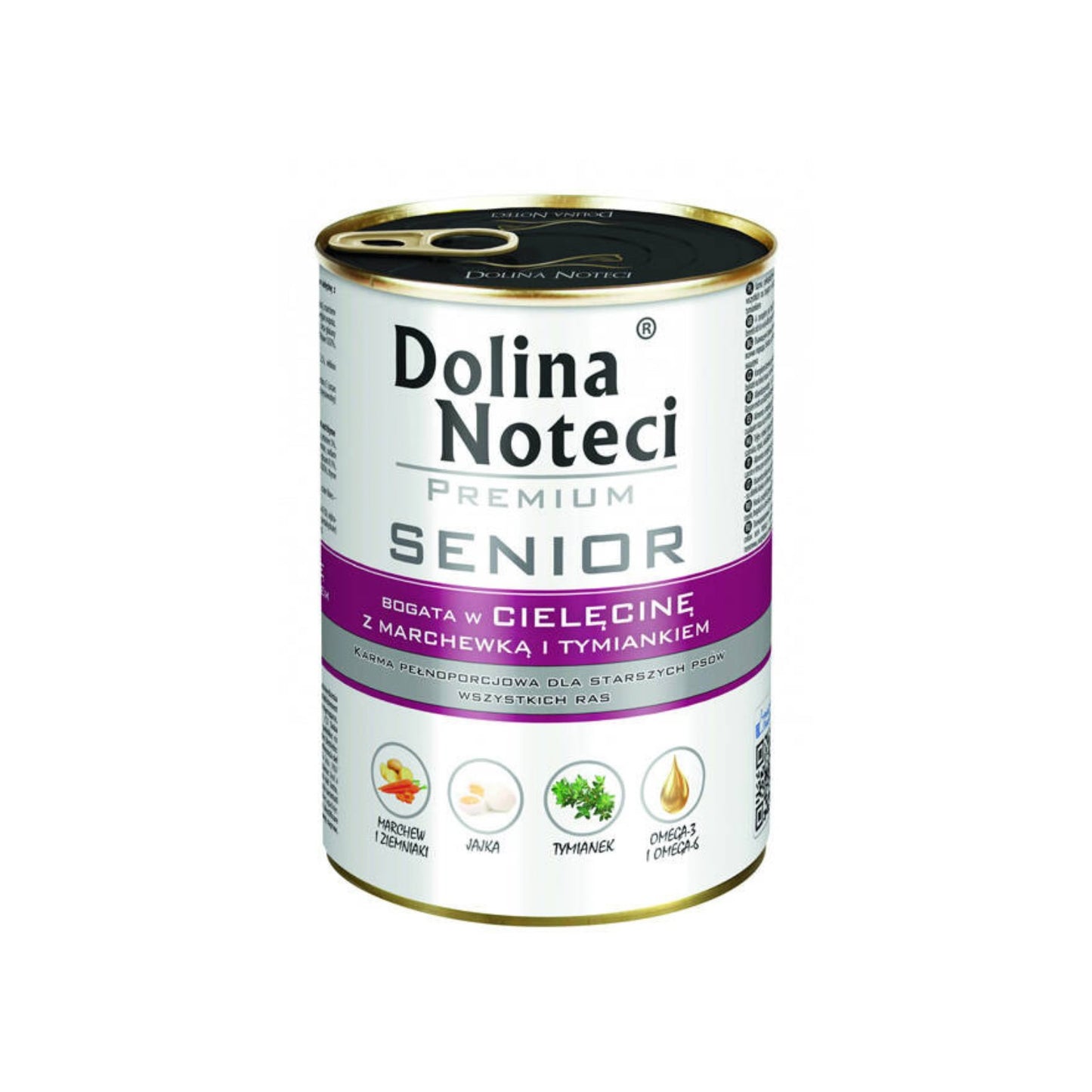 Dolina Noteci Premium Senior Hrana Umeda pentru Caini Seniori cu Vitel, Morcovi si Cimbru, Fara Cereale, 400g