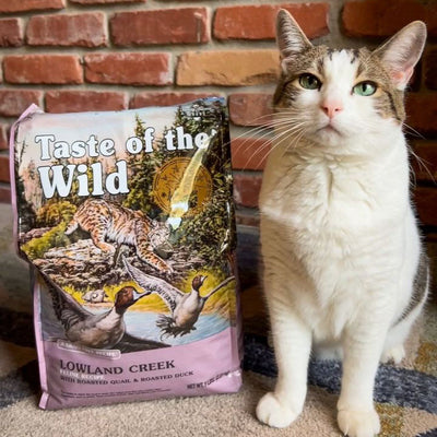 Hrana uscata pentru pisici Taste of the Wild Lowland Creek cu Rata si Prepelita, 2kg / 6.6kg