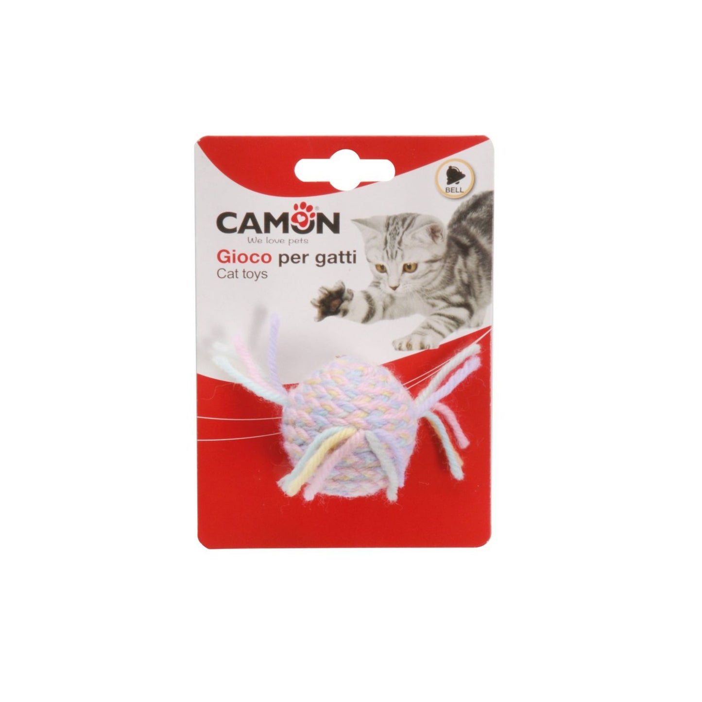 Camon Jucarie pentru Pisici, Minge cu Clopotel, 4cm