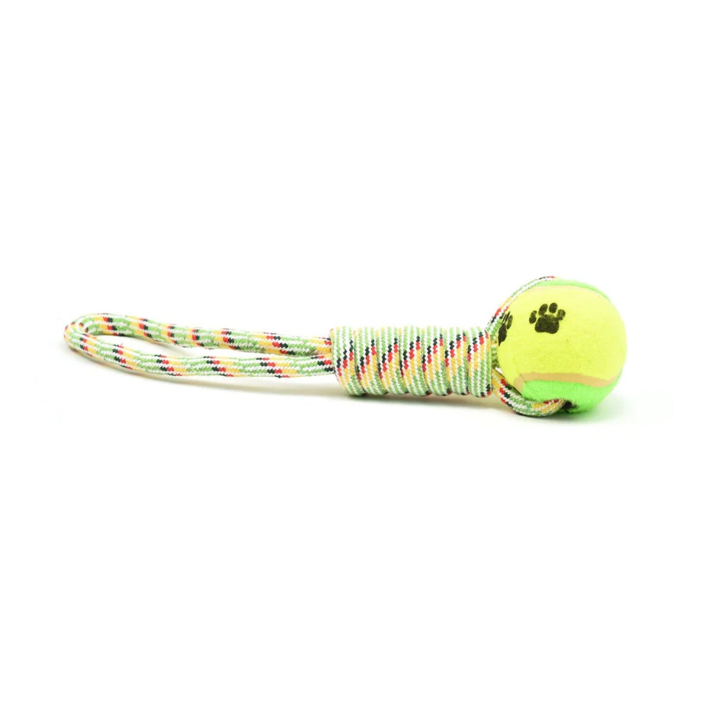 Jucarie pentru Caini Enjoy, Sfoara cu Minge de Tenis, 35 cm