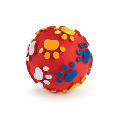 Jucarie pentru Caini Padovan "Dog Toys", Minge din Vinil cu Labute, 12 cm
