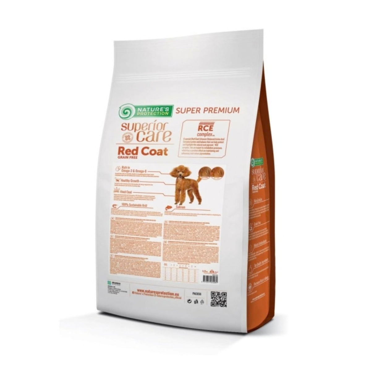 Nature's Protection Superior Care Red Coat pentru Caini Junior, Small & Mini Breeds, cu Somon, Fara Cereale, 1.5kg