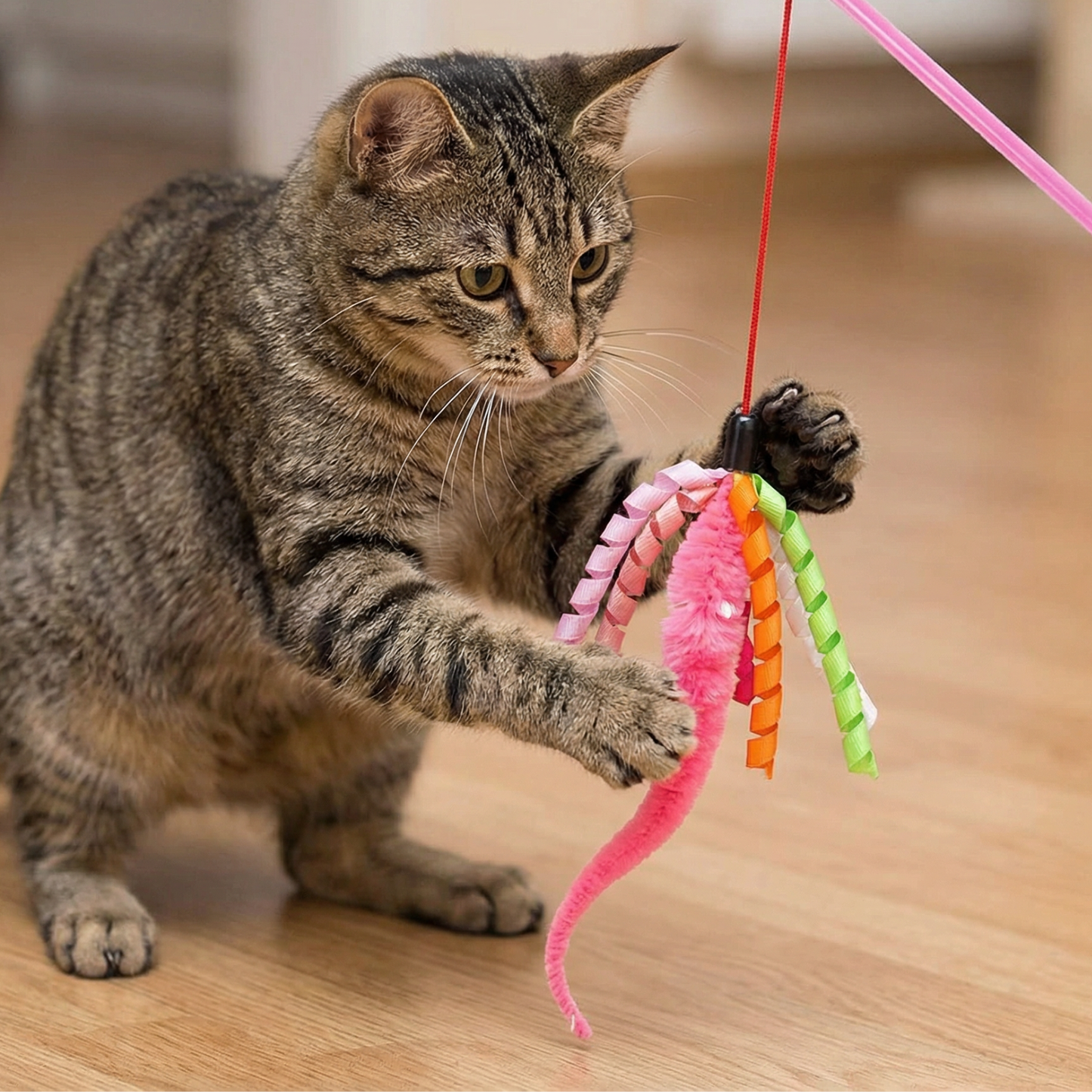 Pawise Undita Sarpe Multicolor, Jucarie Interactiva pentru Pisici, 45cm