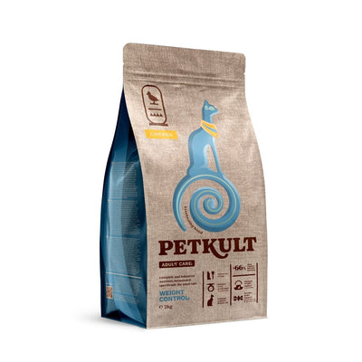 Petkult Adult Care Weight Control, Hrana Uscata pentru Pisici cu Pui, Controlul Greutatii, 400g / 2kg / 7kg