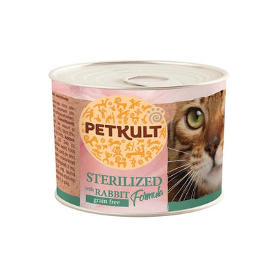 Petkult Hrana Umeda pentru Pisici Sterilizare, cu Iepure, Controlul Greutatii, 185g