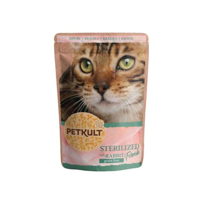 Petkult Hrana Umeda pentru Pisici Sterilizate, cu Iepure, Controlul Greutatii, 100g