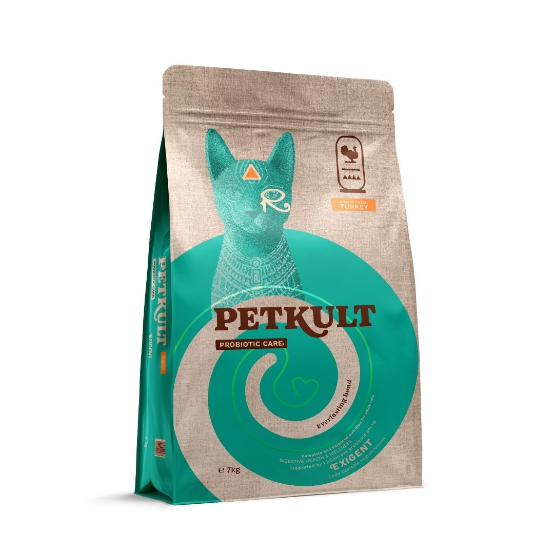 Petkult Probiotic Care Exigent, Hrana Uscata pentru Pisici Pretentioase, cu Curcan, 400g / 2kg / 7kg