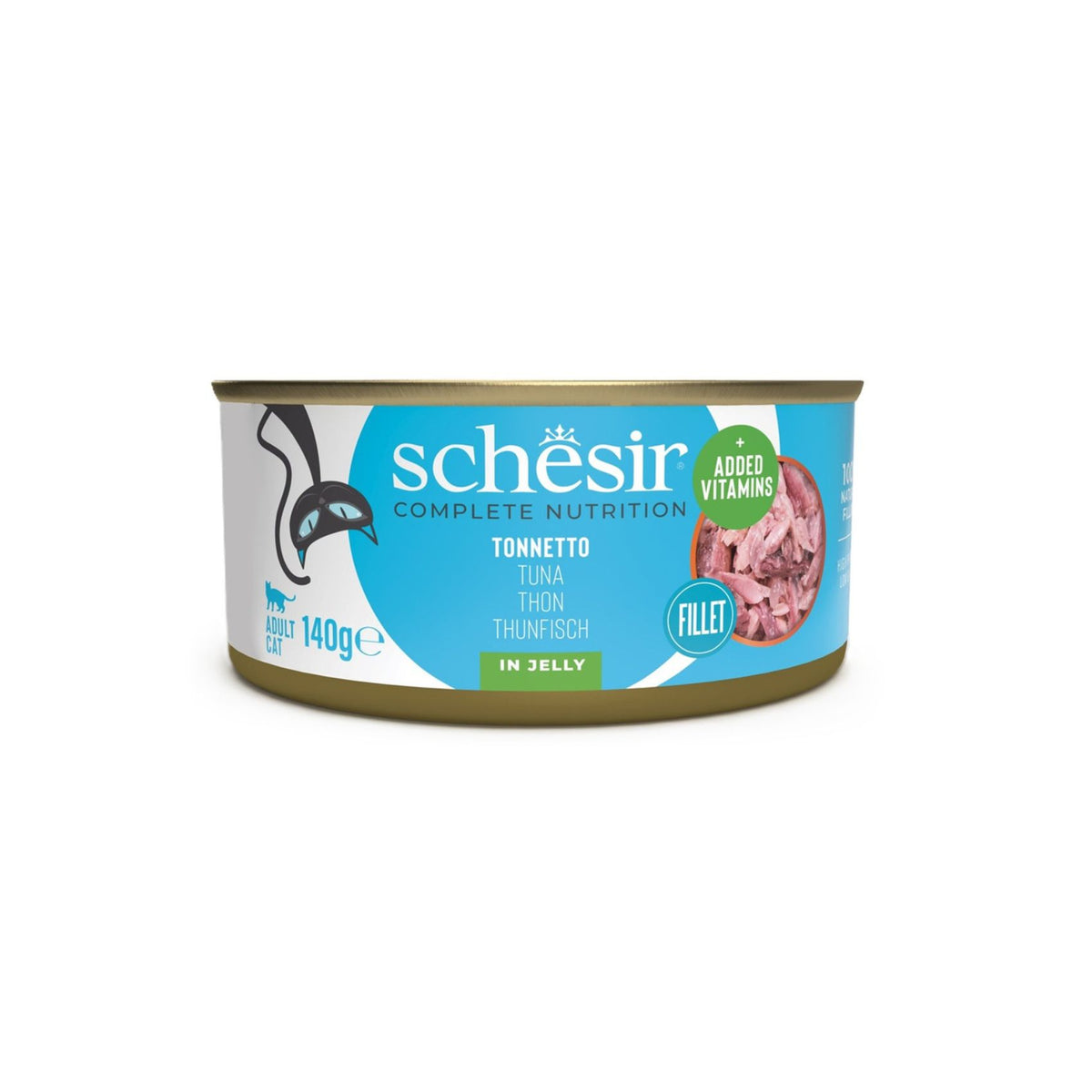 Schesir Hrana Umeda pentru Pisici Adult, Conserva Ton in Jeleu 140g