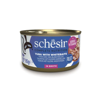 Schesir Hrana Umeda pentru Pisici Adult, Conserva cu Ton si Ansoa in Jeleu 85g
