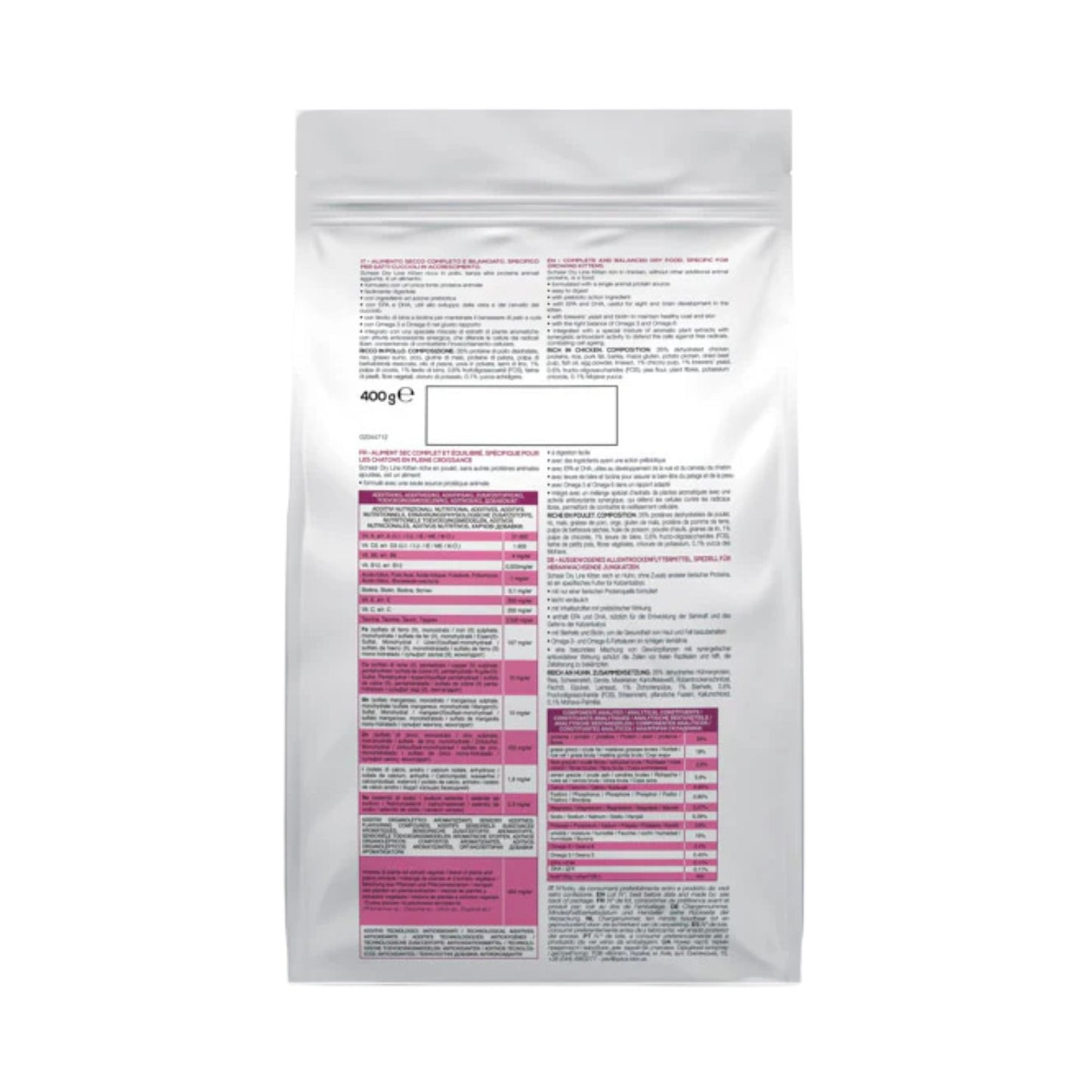 Schesir Kitten Monoprotein Hrana Uscata pentru Pisici Junior, cu Pui, Dezvoltare Sanatoasa, 400g/10kg
