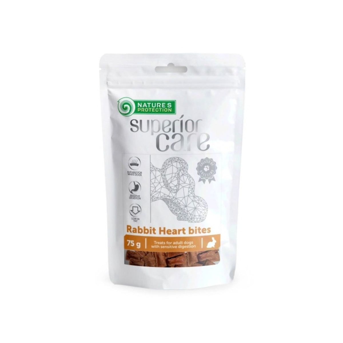 Nature's Protection Superior Care Recompense pentru Caini Adulti, Rabbit Hearts 75g