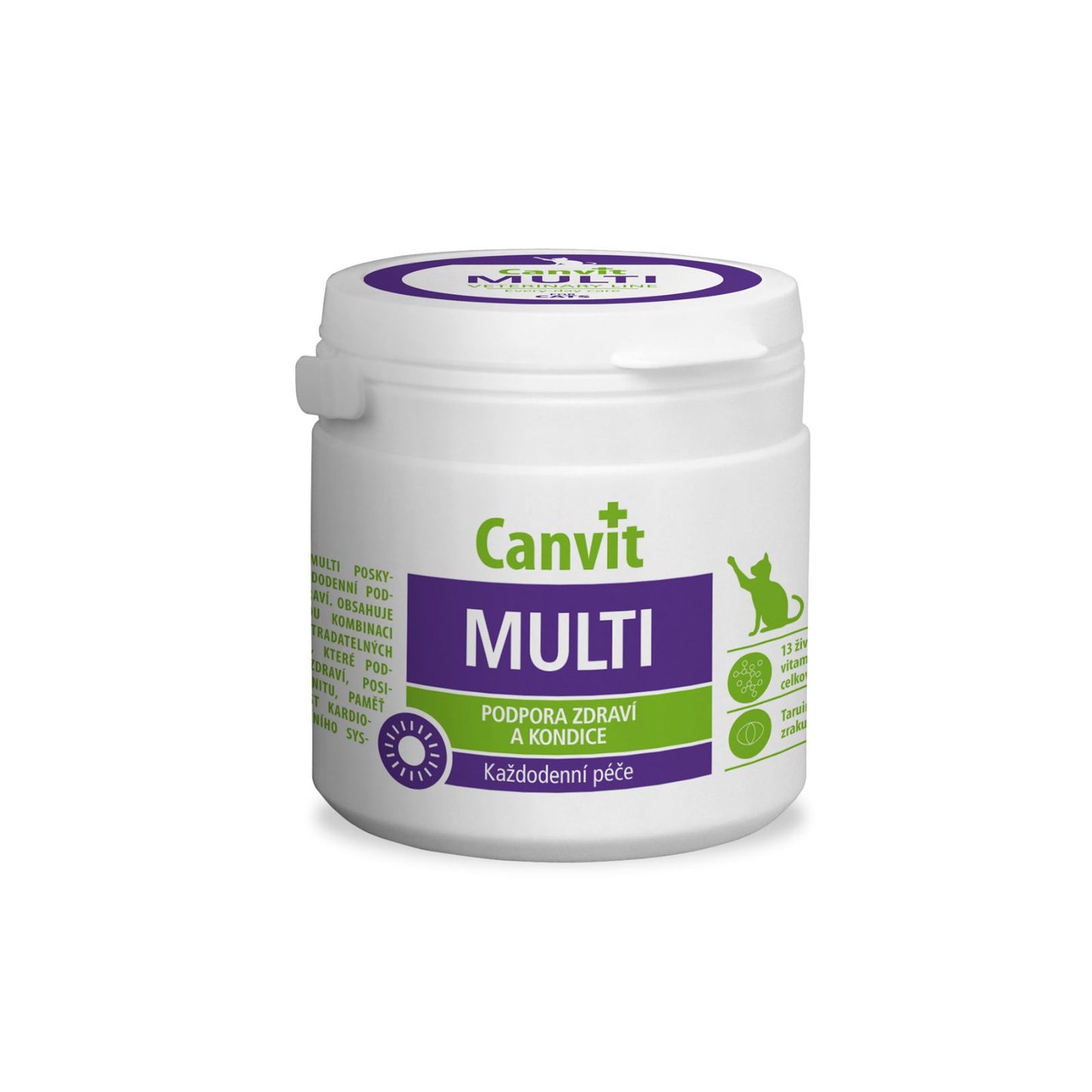 Supliment Canvit Multi pentru Pisici, Complex de 13 Vitamine si Taurina pentru Imunitate, 100g