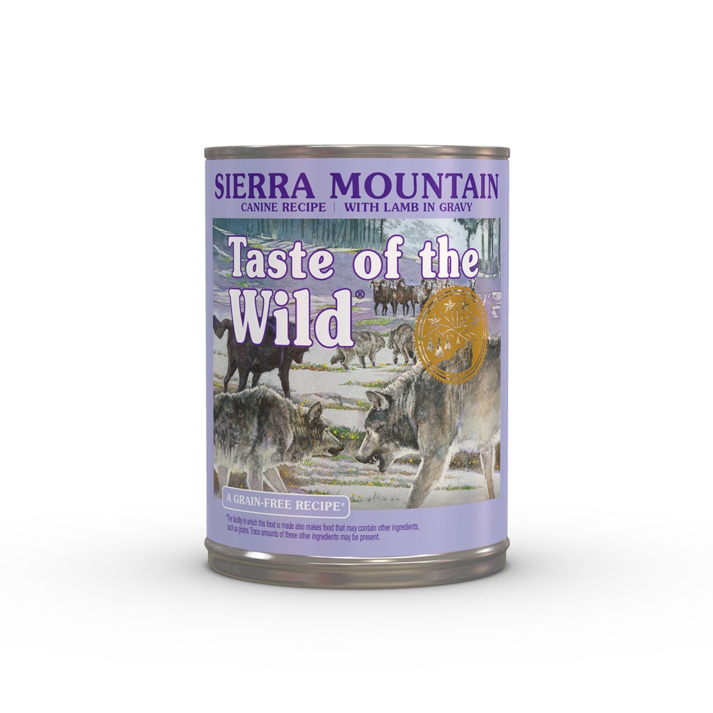 Taste of the Wild Sierra Mountain, Hrana Umede pentru Caini, Toate Etapele Vietii, cu Miel in Sos, Fara Cereale, 390g
