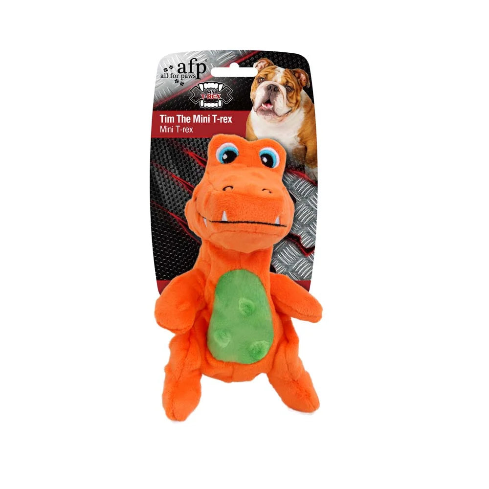 ALL FOR PAWS Tim - Mini T-Rex Jucarie pentru Caini, 18cm