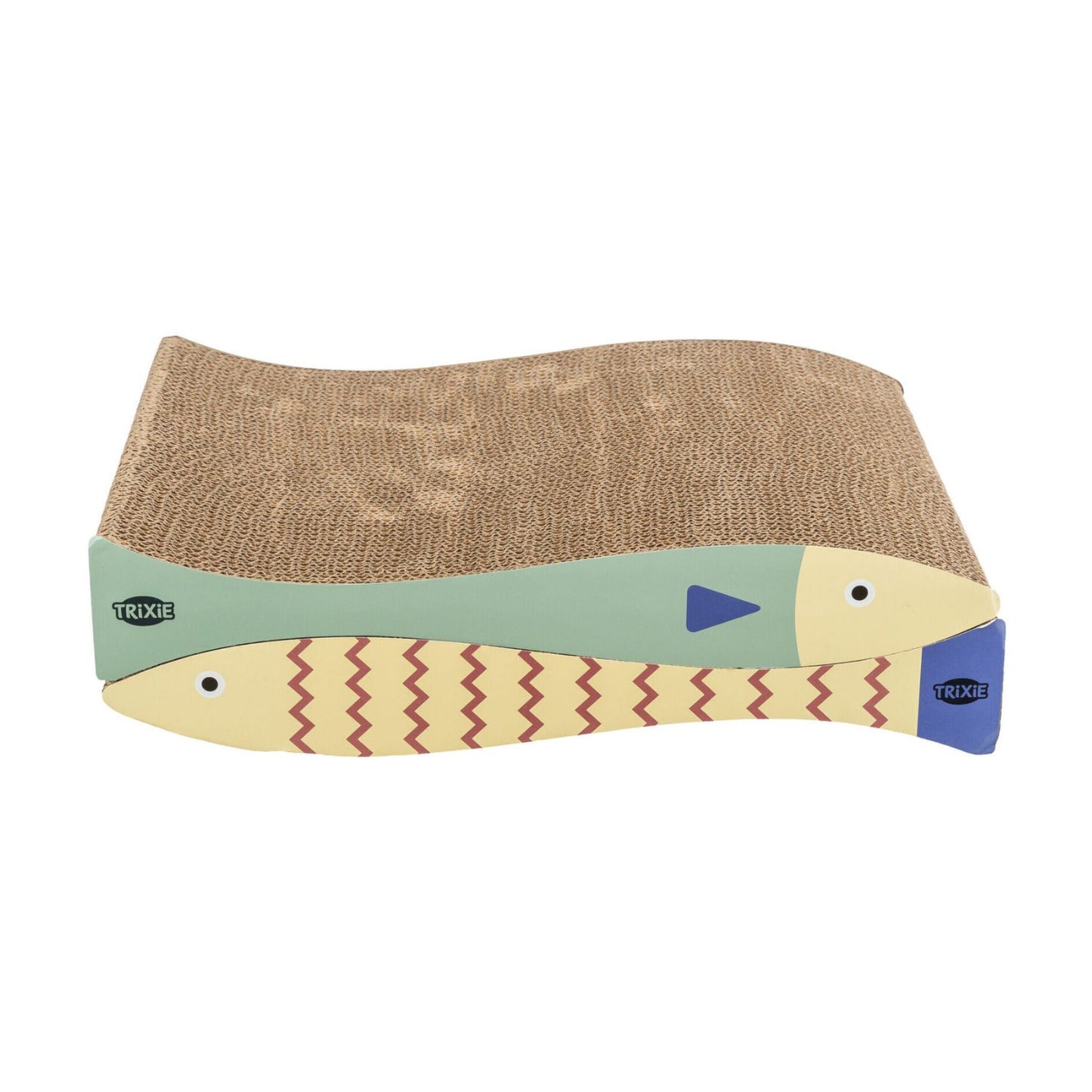 Trixie Carton de Zgariat pentru Pisici în Forma de Peste cu Catnip, Set 2 Bucati, 40x30x11cm