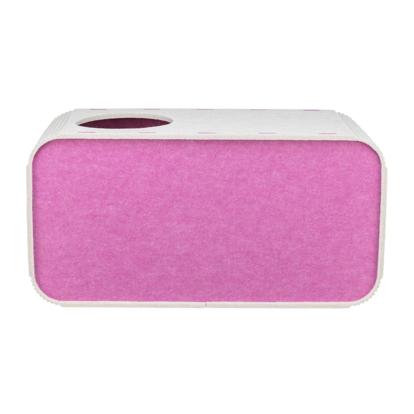 Trixie Casa Pestera Merle Soft Edition, Culcus pentru Pisici din Pasla cu 2 Intrari si Jucarie, 58x29x27cm