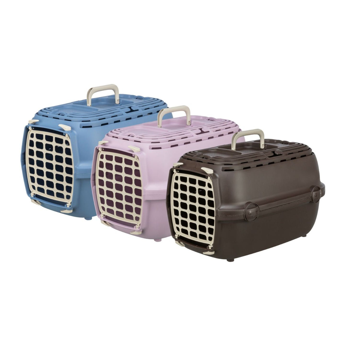 Trixie Cusca Transport Relax 1 pentru Pisici si Caini pana la 6kg, 32x30x48cm, Roz/Albastru/Maro
