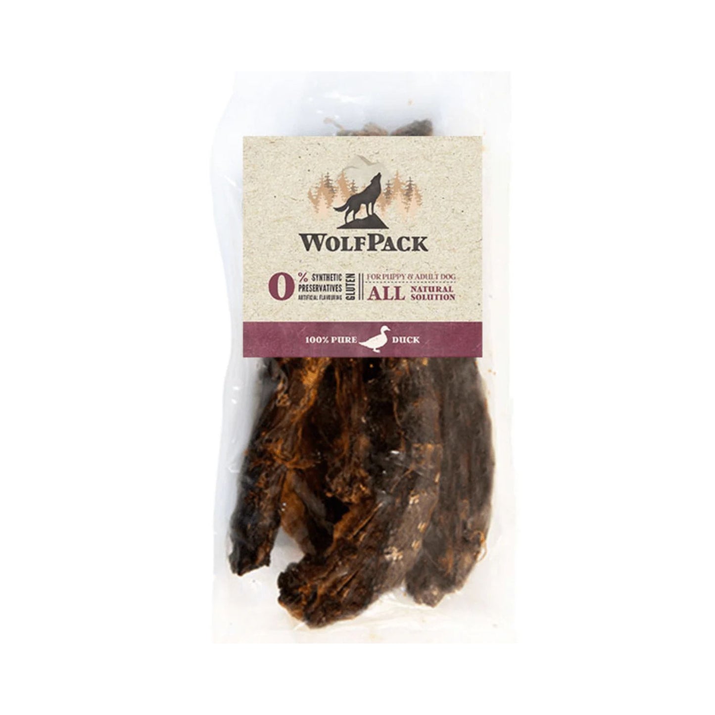 WolfPack Natural Snacks, Gat de Rata Uscat pentru Caini, 100% Natural, Fara Gluten, 250g