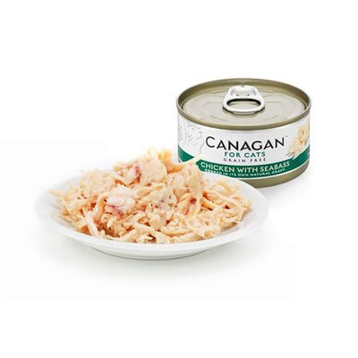 Canagan Chicken with Seabass Conserva, Hrana Umeda Ultra Premium pentru Pisici cu Pui si Biban de Mare, 75g