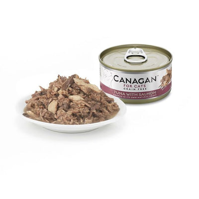 Canagan Tuna with Salmon Conserva, Hrana Umeda Ultra Premium pentru Pisici cu Ton si Somon, 75g
