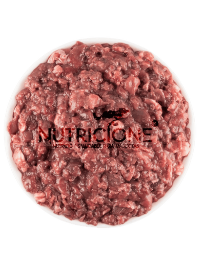 BARF pentru câini din carne de iepure – textură măcinată, meniu complet