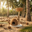 Meraki Home, Ansamblu pentru Pisici, Inspirat din Natura, NATURAL COCONUT NEST