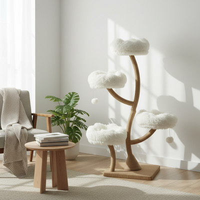 Meraki Home, Ansamblu pentru Pisici, Structura Solida din Metal, DAISY CANOPY