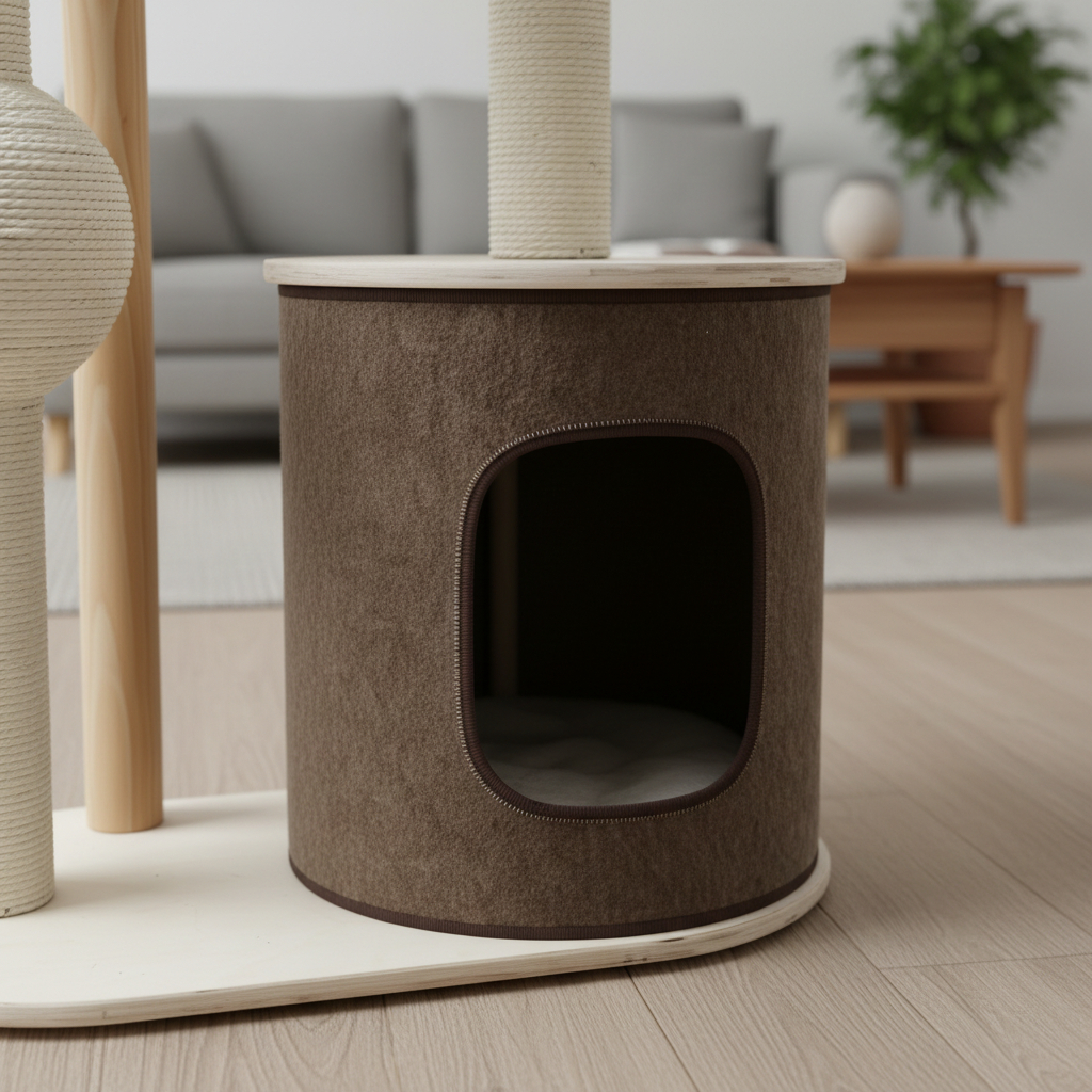 Meraki Home, Ansamblu pentru Pisici, Realizat din Lemn, IVORY HAVEN