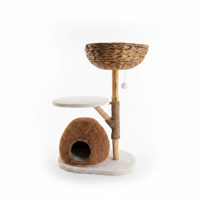 Meraki Home, Ansamblu pentru Pisici, Inspirat din Natura, NATURAL COCONUT NEST