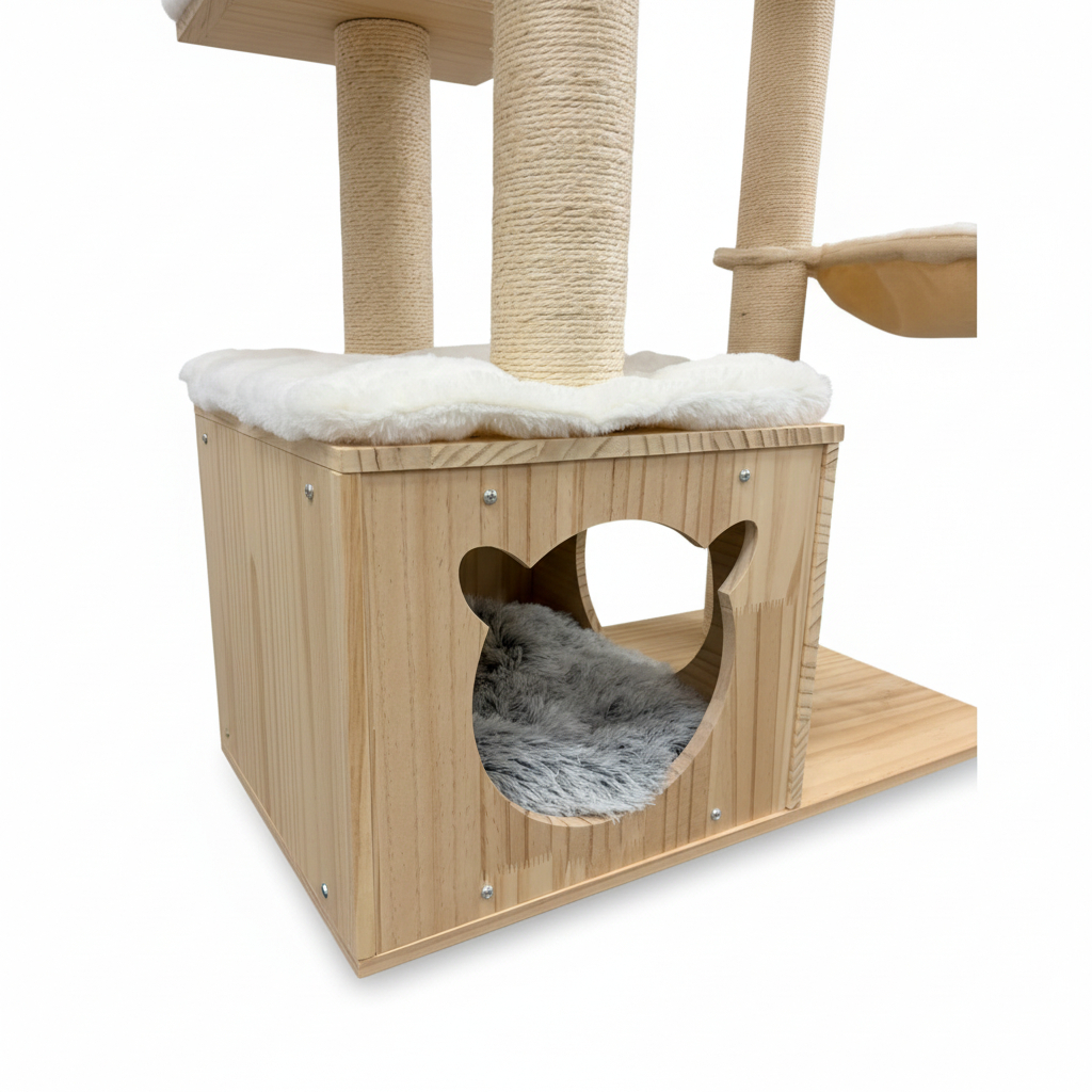 Meraki Home, Ansamblu pentru Pisici, Realizat din Lemn, NORDIC PINE