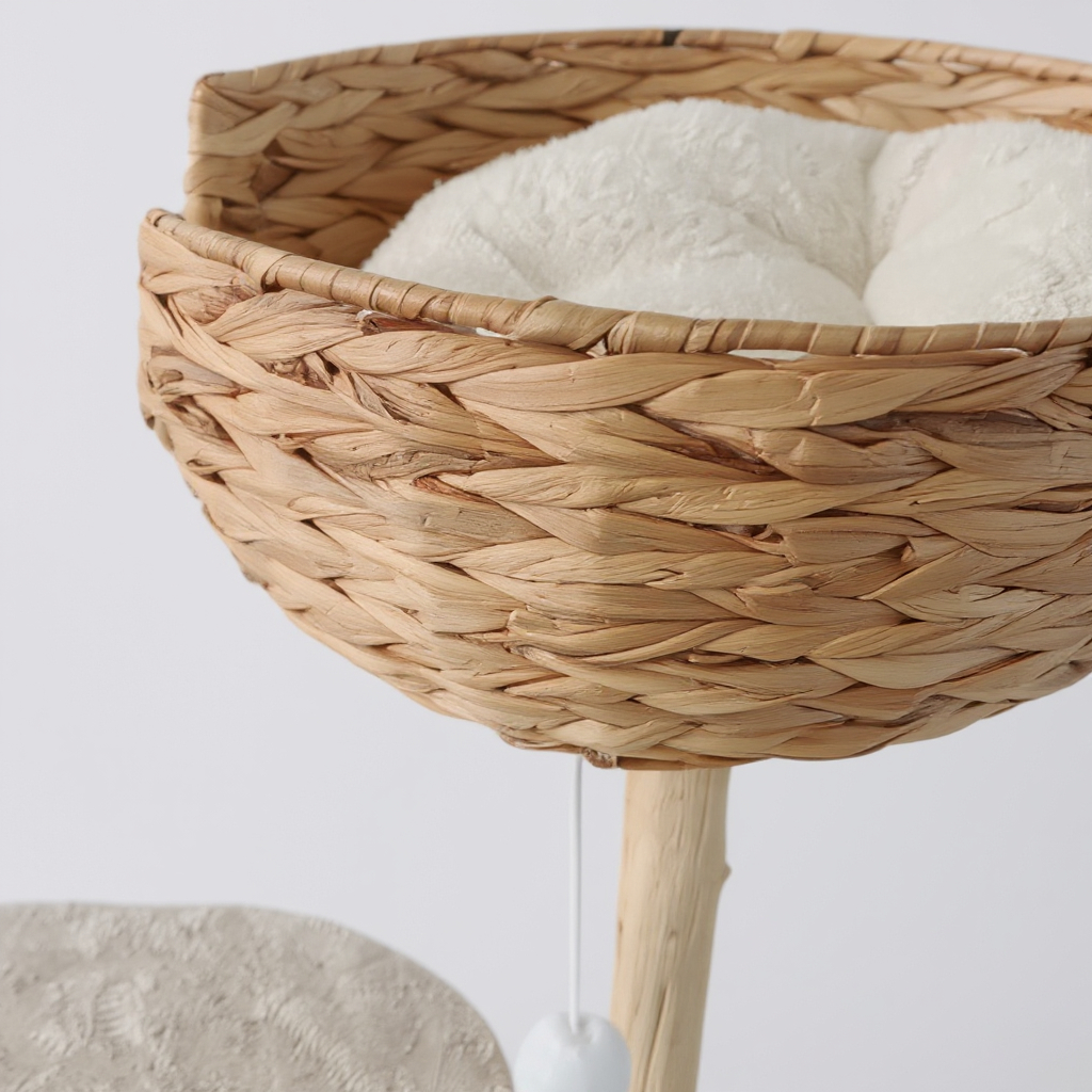 Meraki Home, Ansamblu pentru Pisici, Realizat din Ramuri Naturale, WOVEN SINGLE NEST