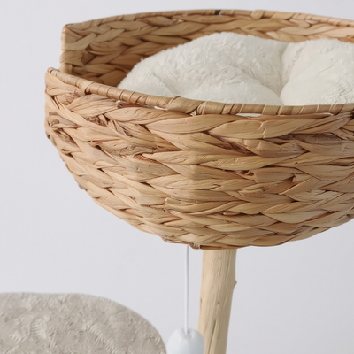 Meraki Home, Ansamblu pentru Pisici, Realizat din Ramuri Naturale, WOVEN SINGLE NEST