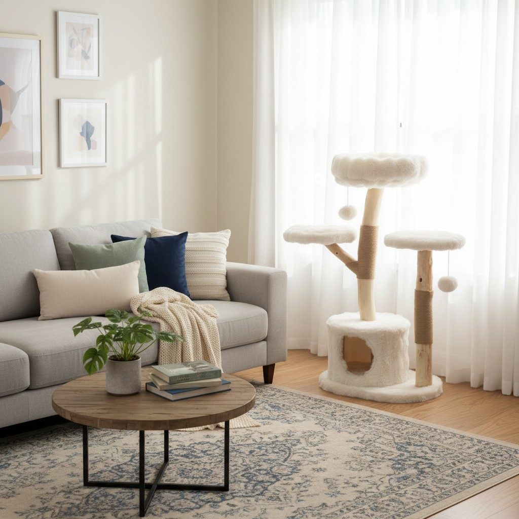 Meraki Home, Ansamblu pentru Pisici, Realizat din Ramuri Naturale, SERENE LOFT