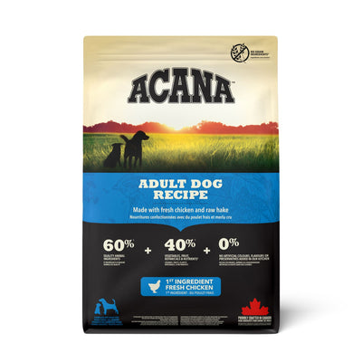 ACANA Adult Dog, Hrana Uscata pentru Caini Adult, Toate Rasele, cu Pui, Cambula si Hering, Fara Cereale, 2kg / 11.4kg