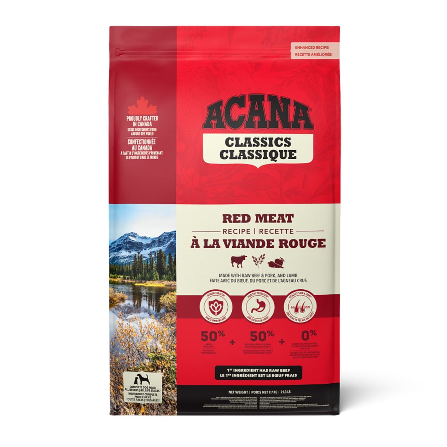 ACANA Classics Red Meat, Hrana Uscata pentru Caini de Toate Taliile si Varstele, cu Vita, Miel si Porc, 2kg / 14.5kg