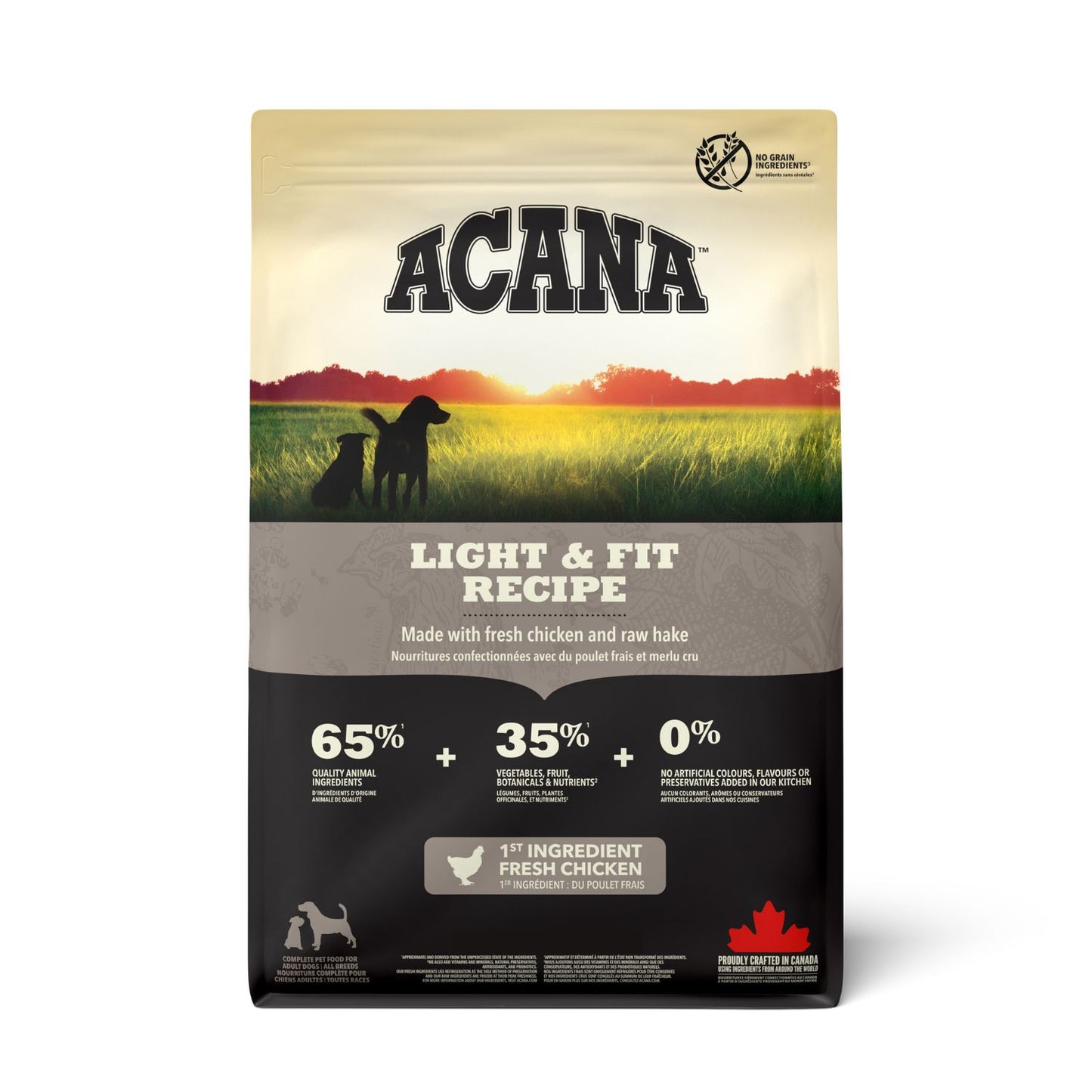 ACANA Light & Fit, Hrana Uscata pentru Caini Adult, Toate Taliile, cu Pui, Curcan si Peste, Controlul Greutatii, Fara Cereale, 2kg / 11.4kg