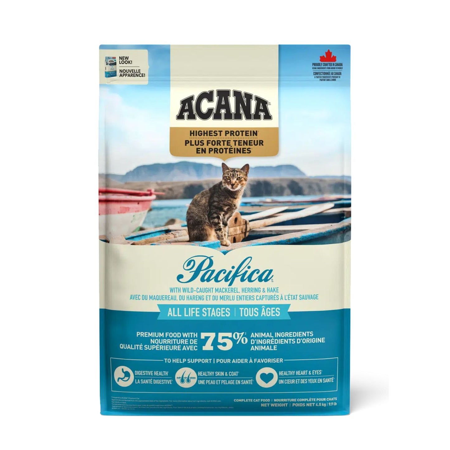 ACANA Pacifica, Hrana Uscata pentru Pisici, Toate Varstele, cu Hering, Macrou si Merluciu, 1.8kg / 4.5kg