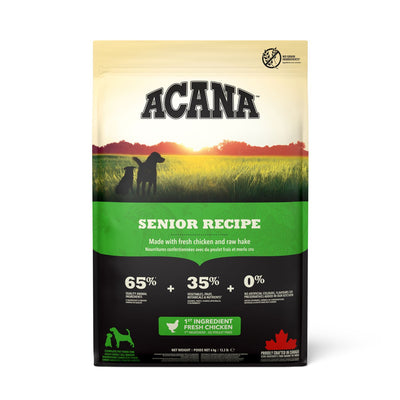 ACANA Senior, Hrana Uscata pentru Caini Senior, Toate Taliile, cu Pui, Curcan si Peste, Fara Cereale, 2kg / 11.4kg