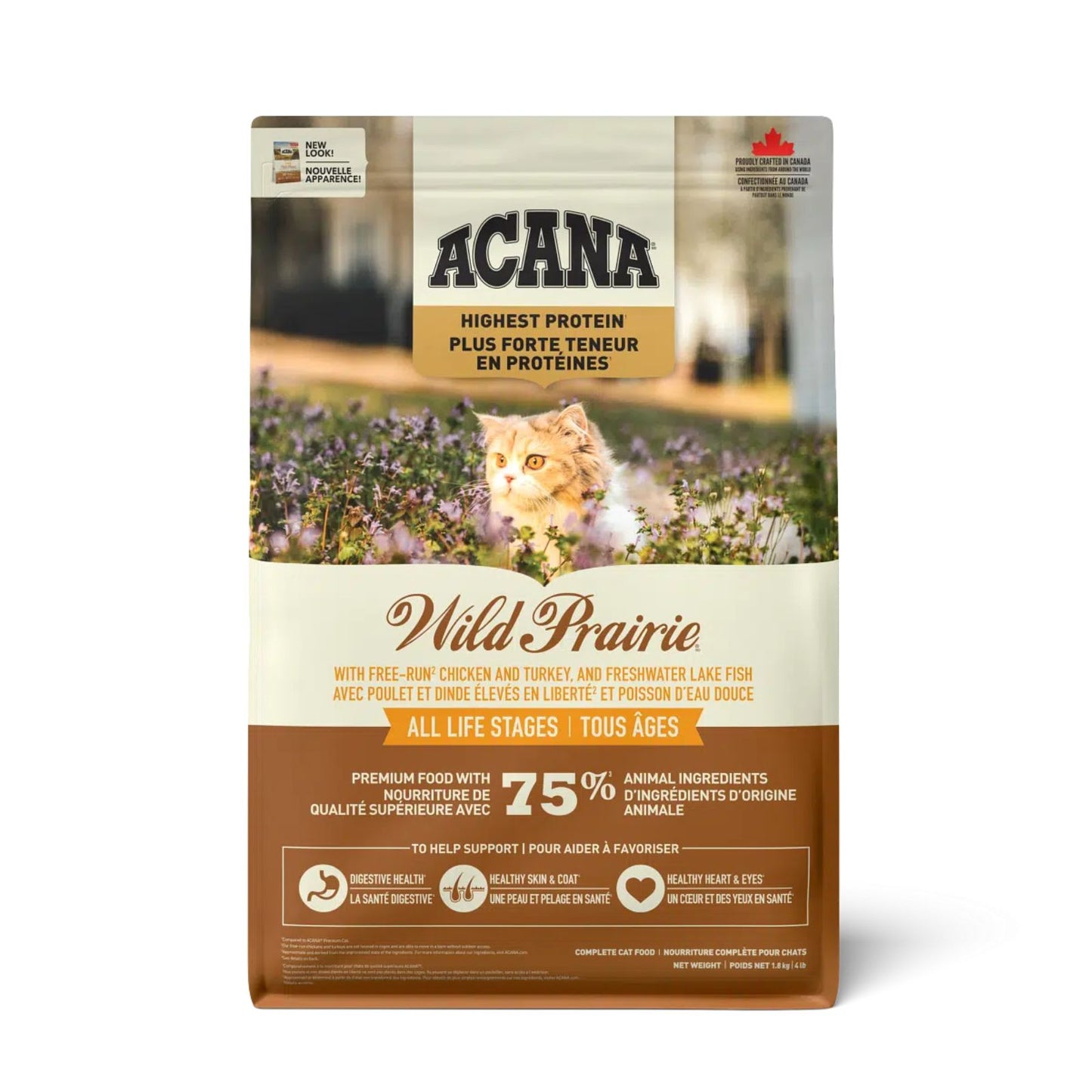 ACANA Wild Prairie, Hrana Uscata pentru Pisici, Toate Varstele, cu Pui, Curcan, si Peste Salbatic, 1.8kg / 4.5kg