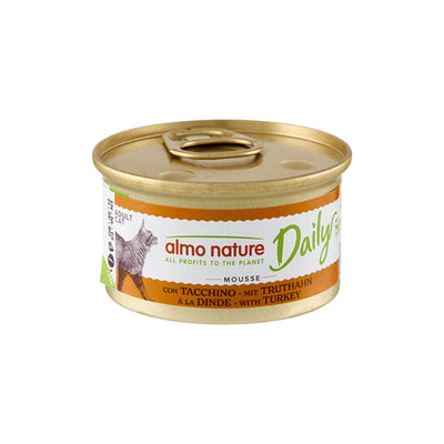 ALMO NATURE Daily, Hrana Umeda pentru Pisici (Pate), cu Curcan, Fara Cereale, Conserva, 85g
