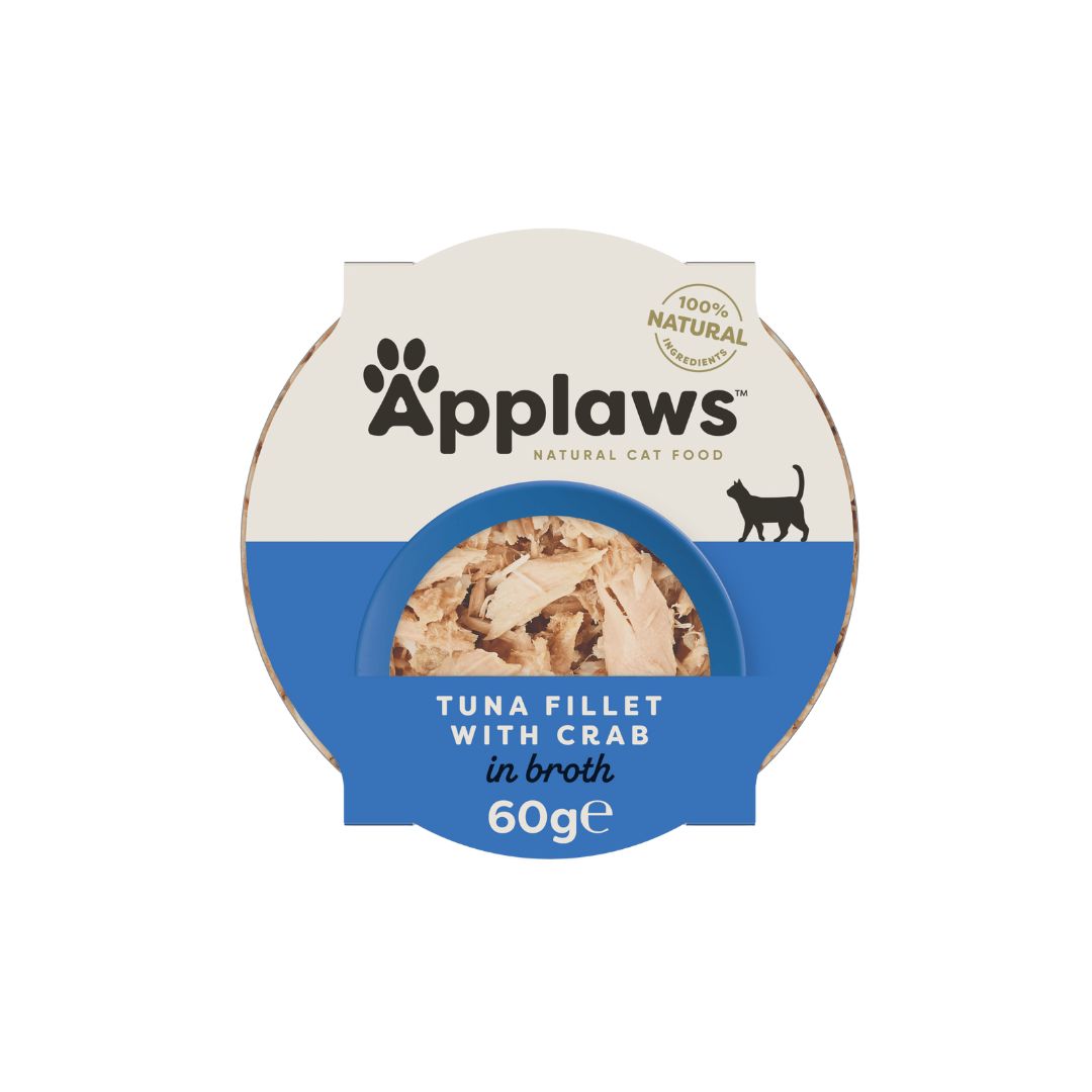 APPLAWS Bol, Hrana umeda pentru Pisici, Adult, cu File de Ton si Crab, 100% Natural, 60g